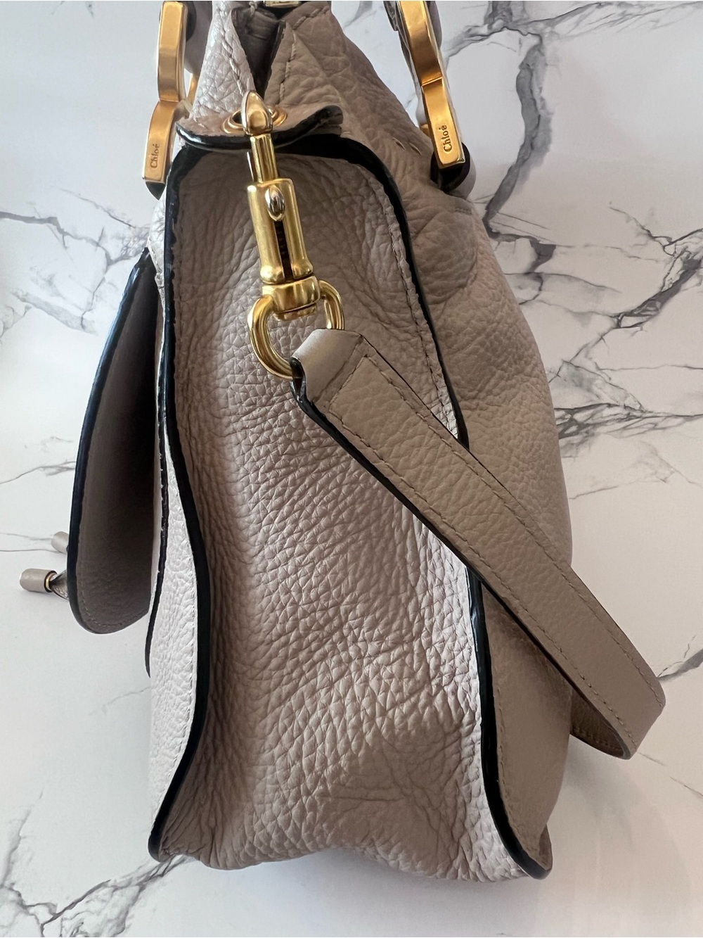 Chloe Marcie Leather Satchel - Picture 3 of 12